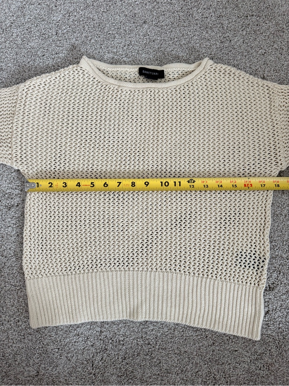 Evereve Open-Knit Crewneck Sweater in Cream - Picture 12 of 16
